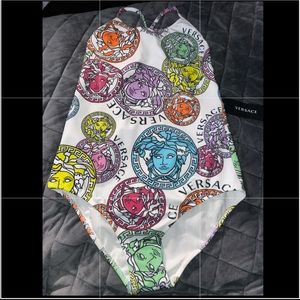 Versace little girls one piece swimsuit